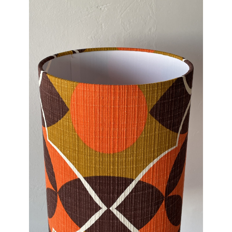 Lampshade Oblivion H38cm D20cm - vintage 70s fabric