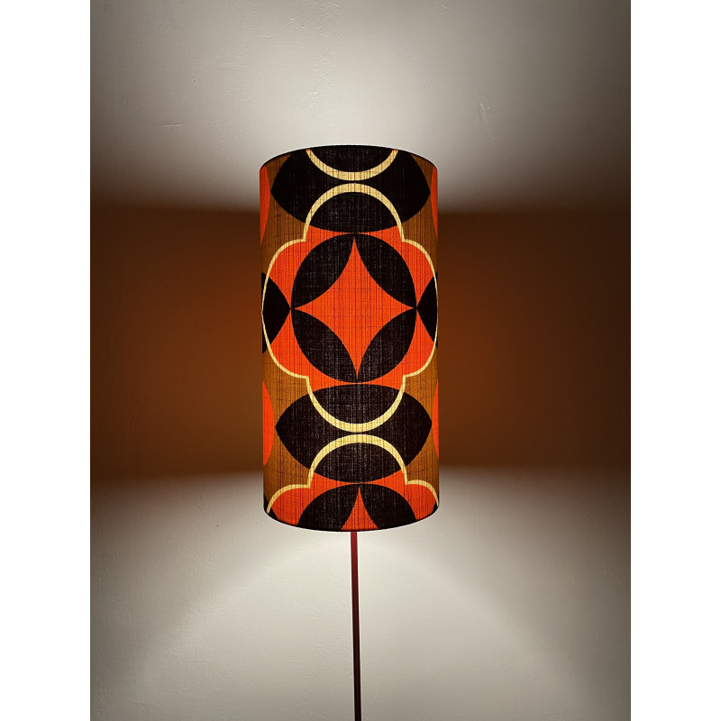 Lampshade Oblivion H38cm D20cm - vintage 70s fabric