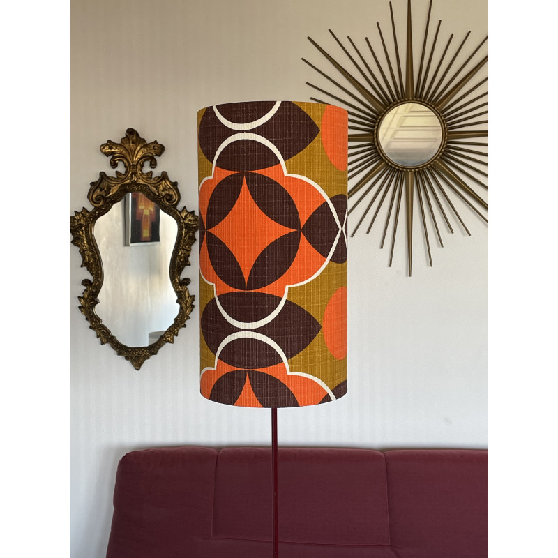 Lampshade Oblivion H38cm D20cm - vintage 70s fabric