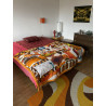 Couverture Plaid Patchwork H190 L140cm - tissu 70s