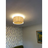 Ceiling lamp Halo H20 D40 - Marinière ocre fabric  -
