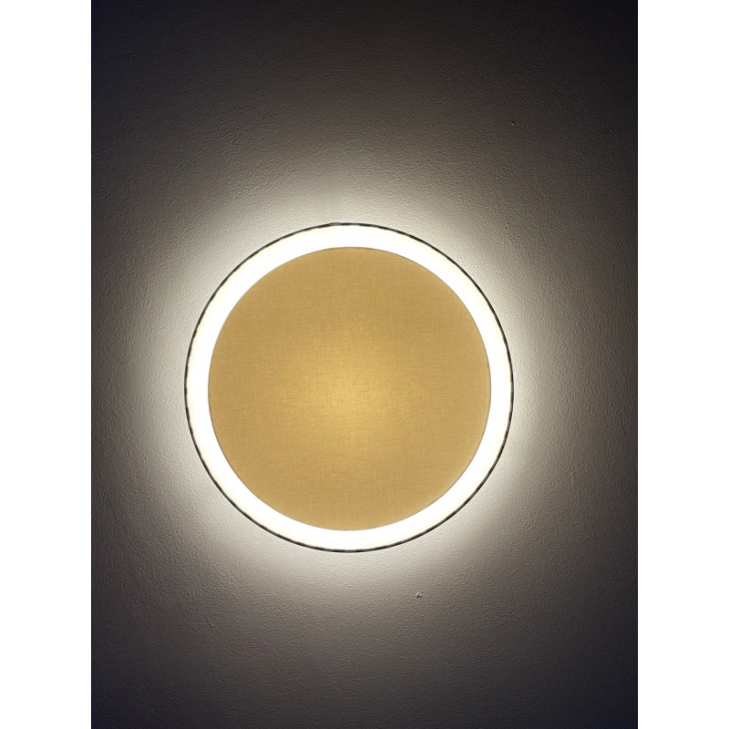 Ceiling lamp Halo H20 D40 - Marinière ocre fabric  -