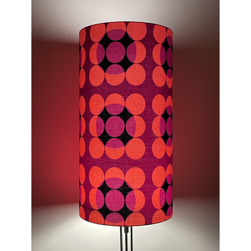 Lampshade Abat-jour Antares rose H60cm D30cm - vintage tissue