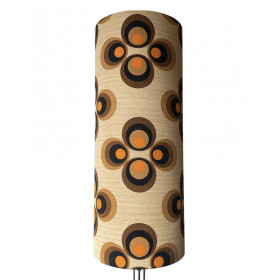 Abat-jour Apollo Trèfle beige H75 D30 - tissu 70s