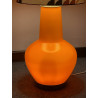 Lampe opaline orange Galaxie - tissu vintage 1970's