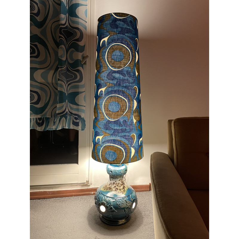 FloorLamp blue Lagoon mid-century vintage 70's