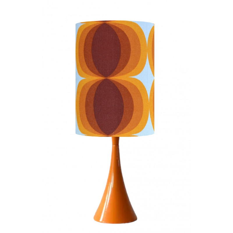 Lampshade Carpe diem H30 D23cm - mid-century fabric