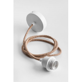 Cordon électrique textile lin naturel...