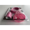 Cordon textile équipé pour ampoule décorative (rose)