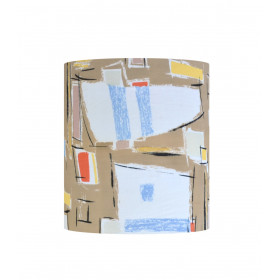 Abat-jour Régate H40 D35 - tissu vintage