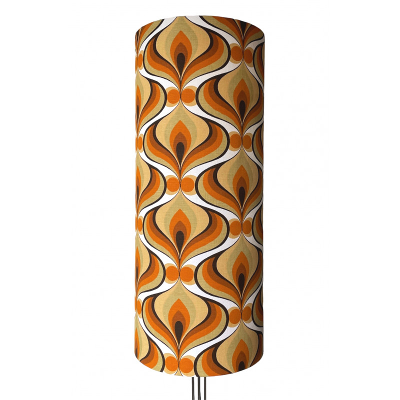 Lampshade Goutty H80 D35cm - 70s fabric