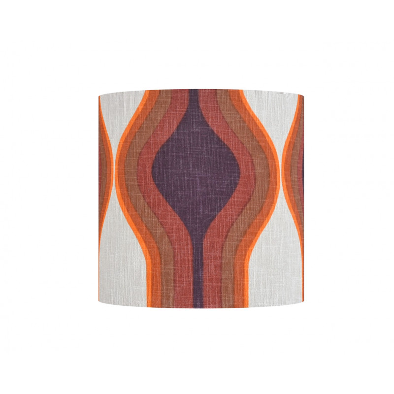 Lampshade Metropolis H33cm D33cm - 70s fabric