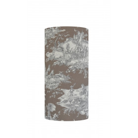 Lampshade Toile de Jouy grey H60 D30
