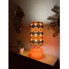 Lampe de meuble opaline orange Impact - tissu vintage