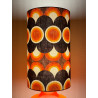 Desklamp Impact- orange opalin glass and mid-century fabric