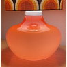 Desklamp Impact- orange opalin glass and mid-century fabric