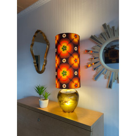 Lampe Treflower verre épais jaune-...