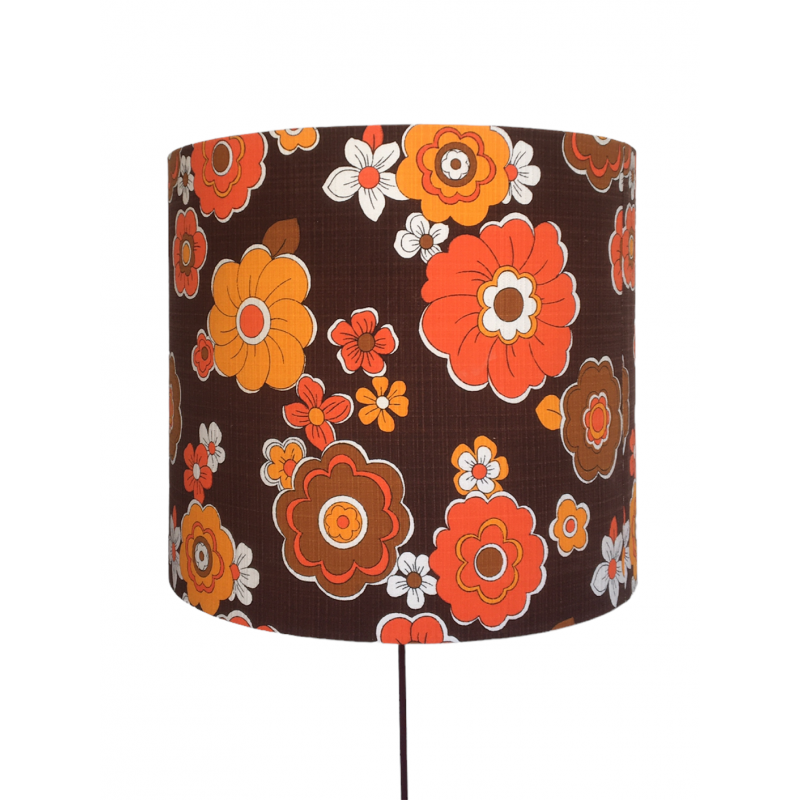 Lampshade Tourelle H30 D40cm - vintage 70s fabric