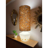 Lampe de meuble opaline blanche Klimt Galet