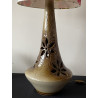 FloorLamp floral Cantuta - ceramic and fabric from 70's