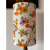 FloorLamp floral Cantuta - ceramic and fabric from 70's