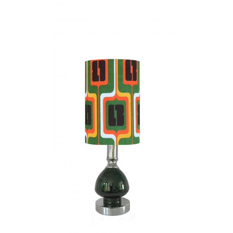 Lampshade Robin H30 D20cm - 1970's fabric