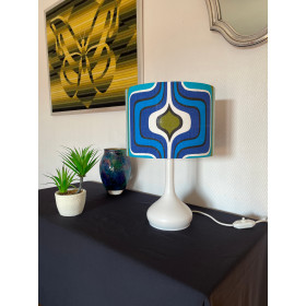 Lampe de chevet Aquaman - bois blanc 70s