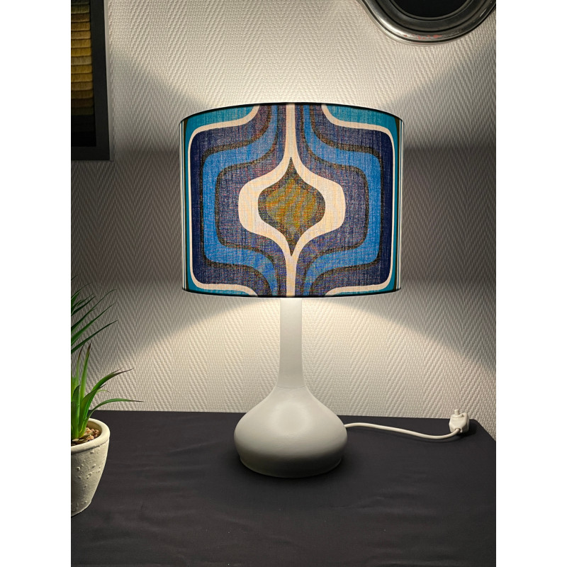 Lampe de chevet Aquaman - bois blanc 70s