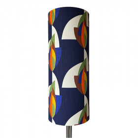 Abat-jour Flambeau H75 D30 - tissu vintage