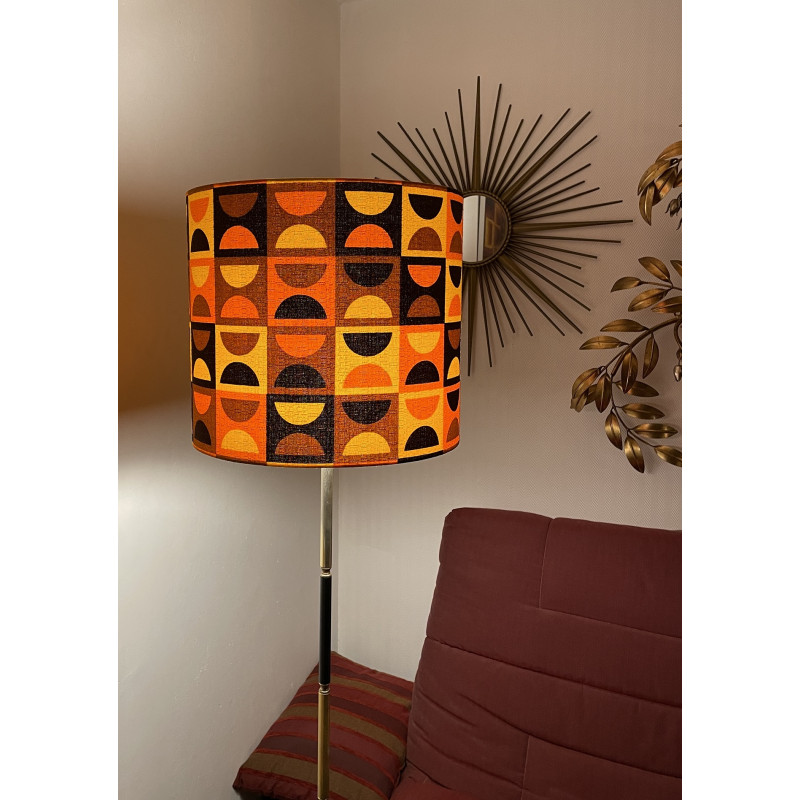 Lampshade Moma H38cm D40cm - vintage 70s fabric