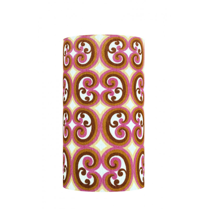 Abat-jour pink Spong H60 D35 - tissu vintage