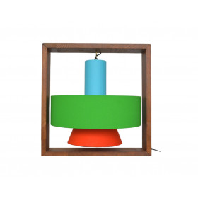 Lampe suspension la Gravity in wood -...