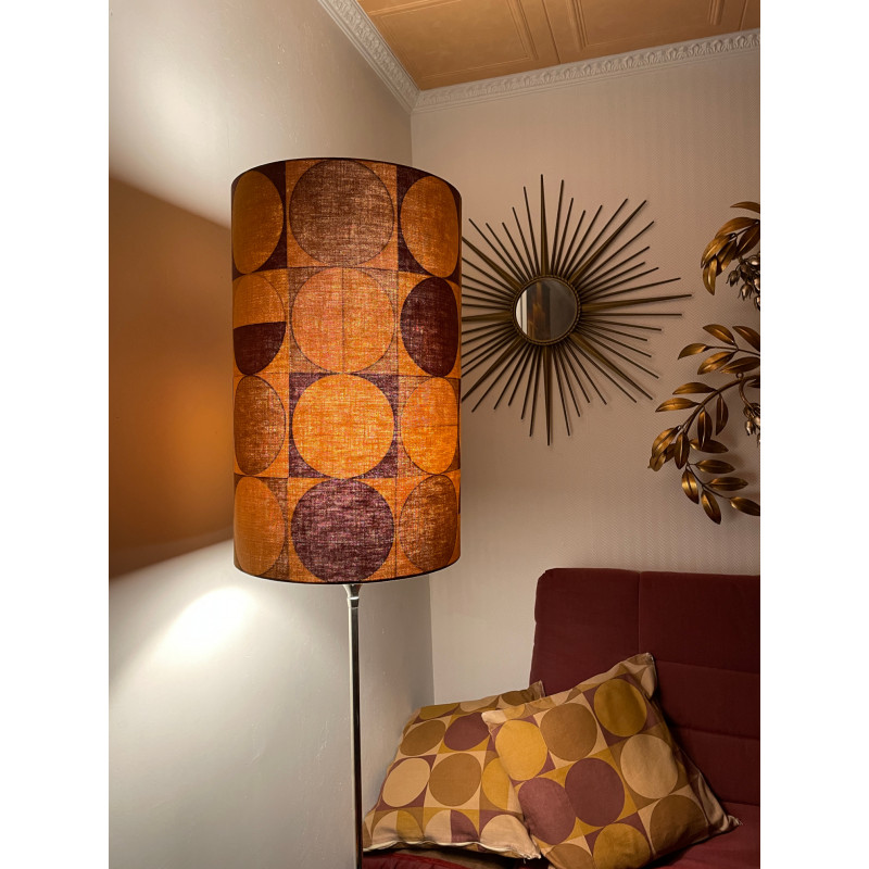 Lampshade Compas H60 d35cm - vintage fabric