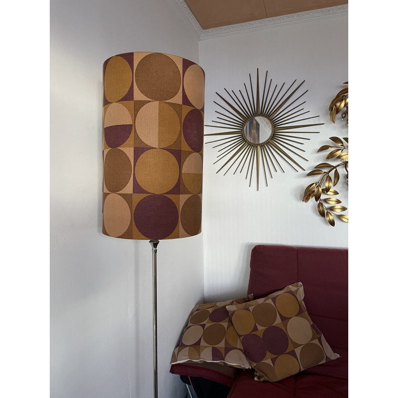 Lampshade Compas H60 d35cm - vintage fabric