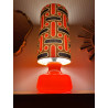 Lampe opaline orange Naxos - tissu vintage
