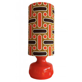 Lampe opaline orange Naxos - tissu...
