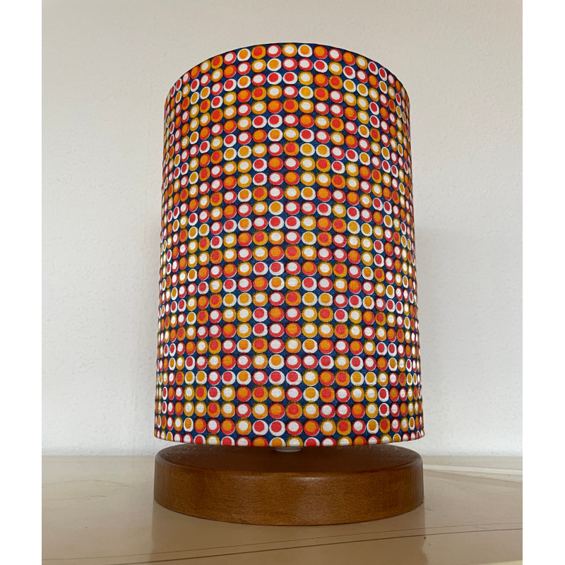 Lamp'angel Dotted H30cm D20cm - mid-century fabric