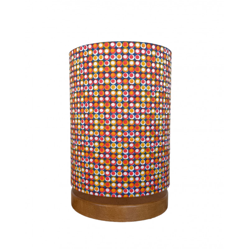 Lamp'angel Dotted H30cm D20cm - mid-century fabric