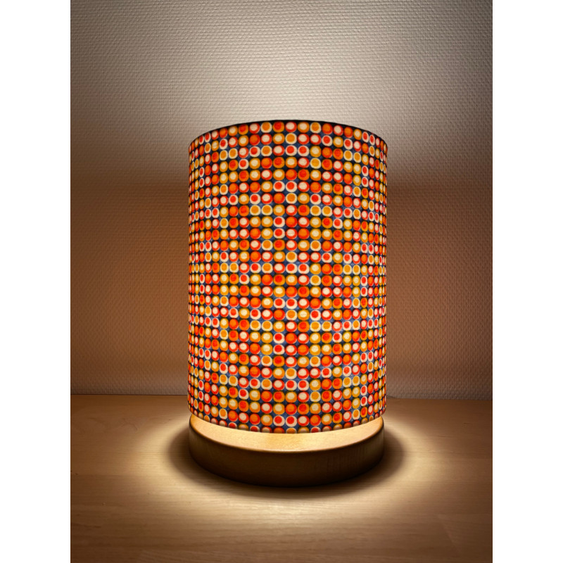 Lamp'angel Dotted H30cm D20cm - mid-century fabric