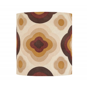Abat-jour Chakra H40 D40 - tissu vintage 70s