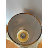 DeskLamp light brown opalin glass Trombone - vintage fabric