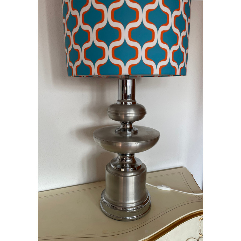 Desklamp Nova in blue fabric - vintage 1970's