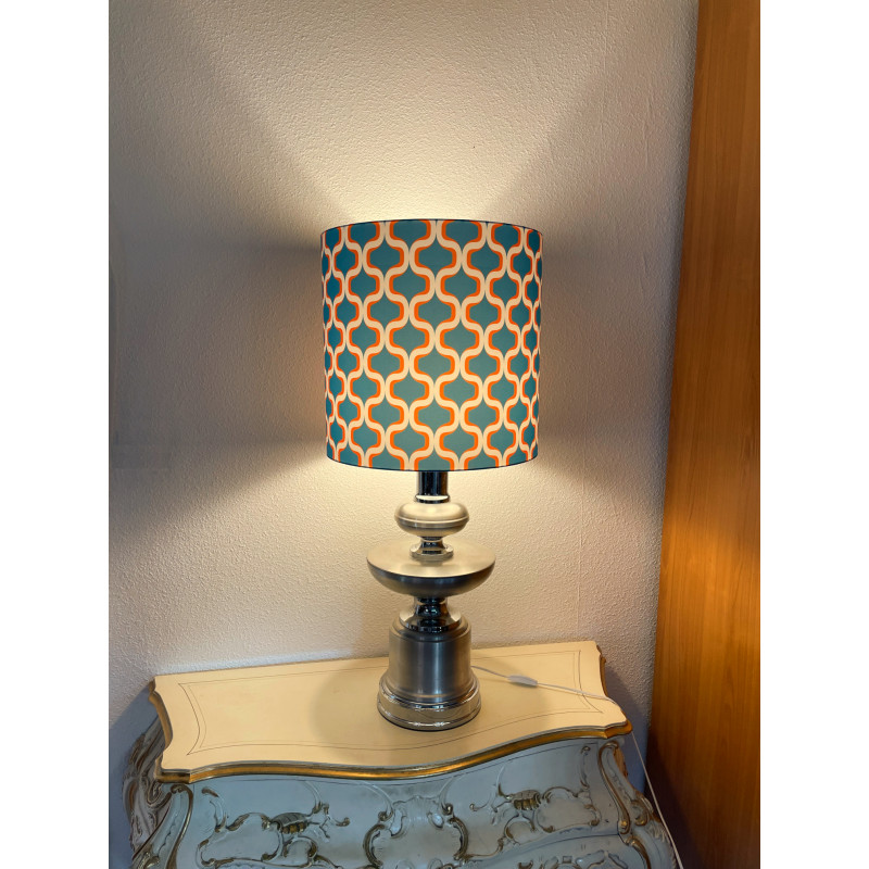 Desklamp Nova in blue fabric - vintage 1970's