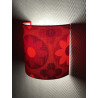 Wall lampshade red Corolles fabric