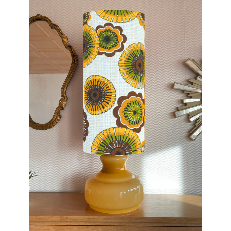 Lampshade Hélianthe H55 D26cm - 70s fabric