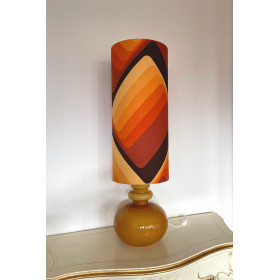 DeskLamp light brown opalin glass Up...