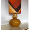 Lampe opaline beige Up & Down - tissu vintage 1970