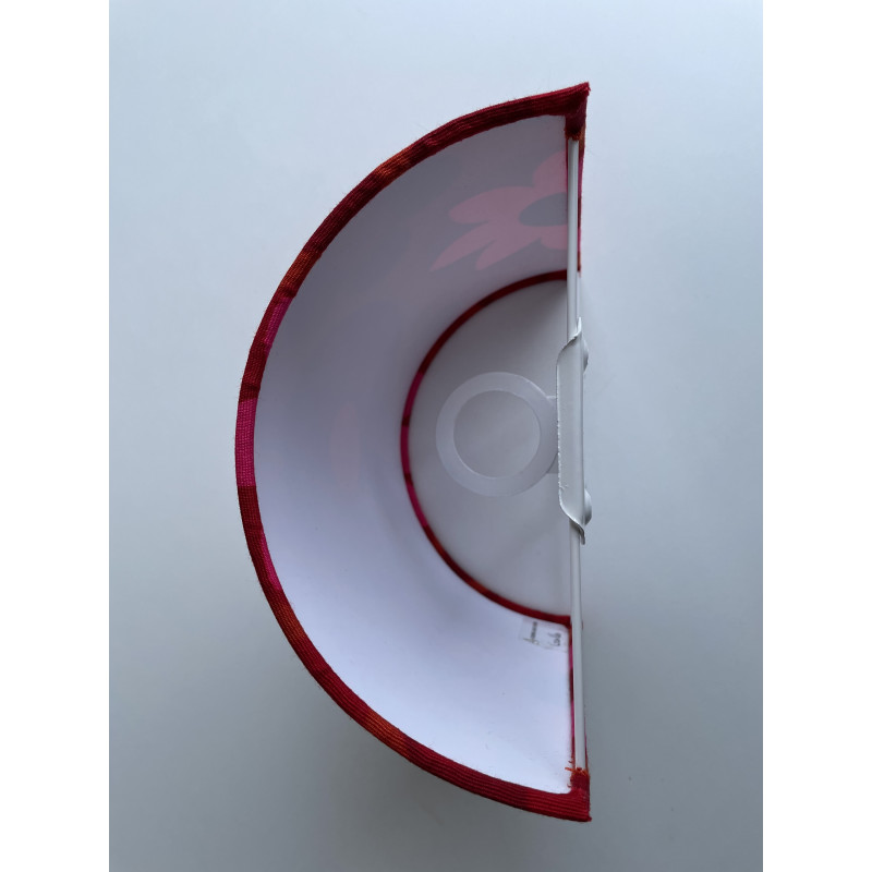 Wall lampshade red Corolles fabric