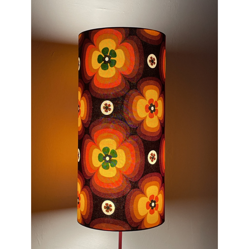 Lampshade Treflower H40 D20 - tissu vintage