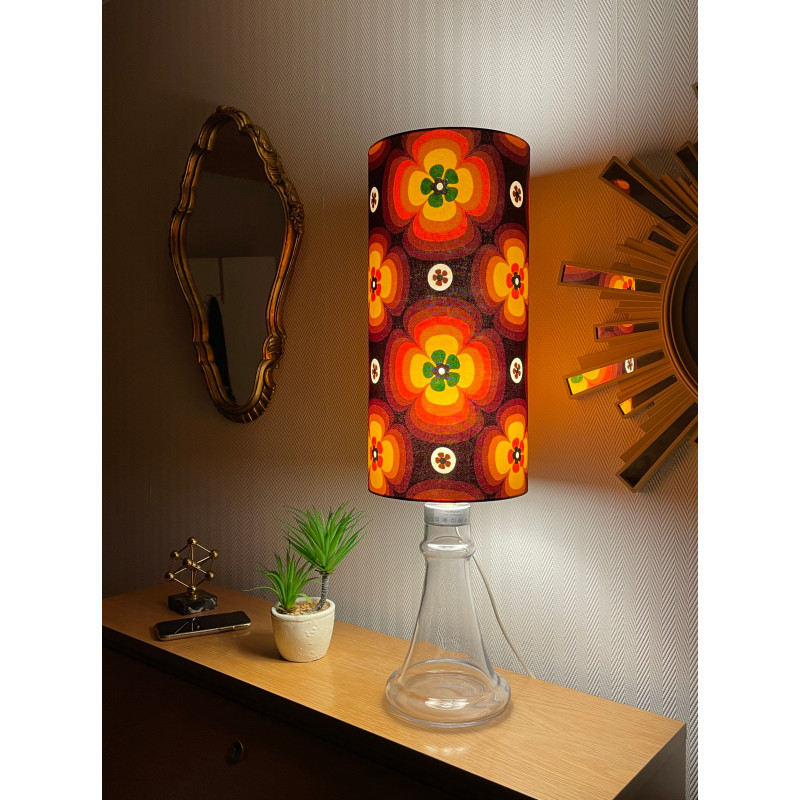 Lampshade Treflower H40 D20 - tissu vintage